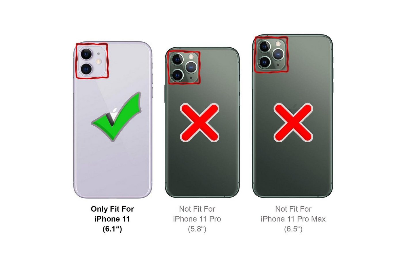 CoolGadget Handykette Handyhülle mit Handyband für Apple iPhone 11 6,1 Zoll, Case zum Umhängen Kette Halsband Kordel mit Hülle für Apple iPhone 11