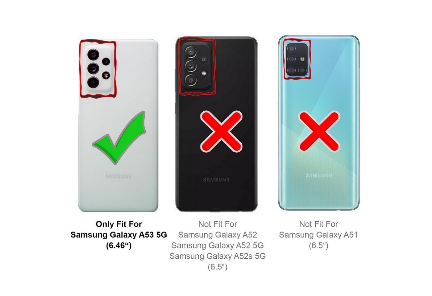 CoolGadget Handykette Handyhülle mit Handyband für Samsung Galaxy A53 5G 6,5 Zoll, Case zum Umhängen Kette Halsband Kordel mit Hülle für Samsung A53 5G Bild 2
