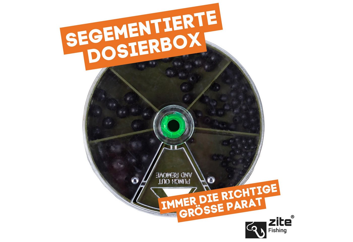 Zite Schnurstopper Vielseitiges Gummi-Perlen Sortiment für Angler