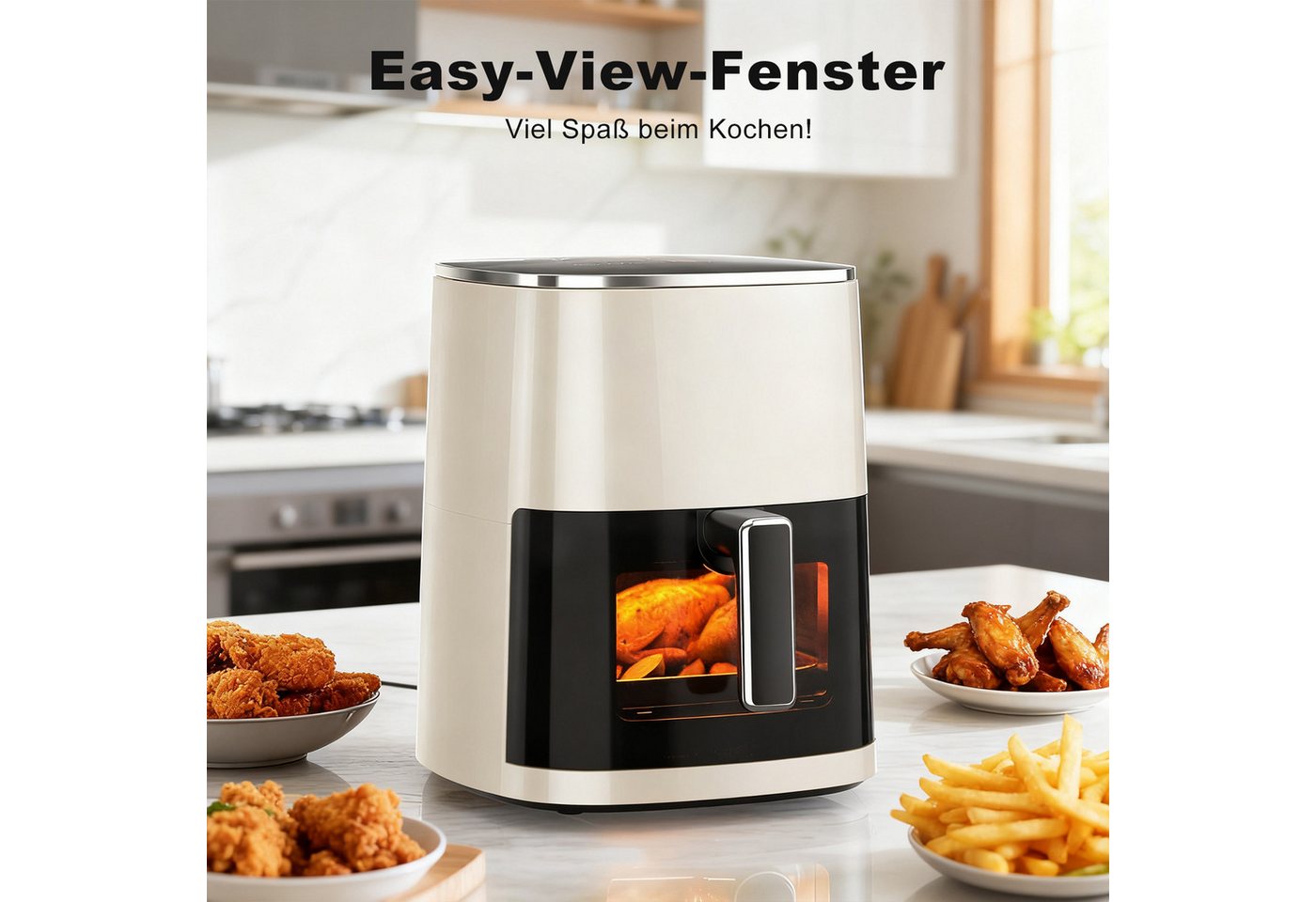 DUMOS Heißluftfritteuse, 6,34 QT – XXL Air Fryer mit Digitaldisplay, 8 Kochprogramme Bild 5