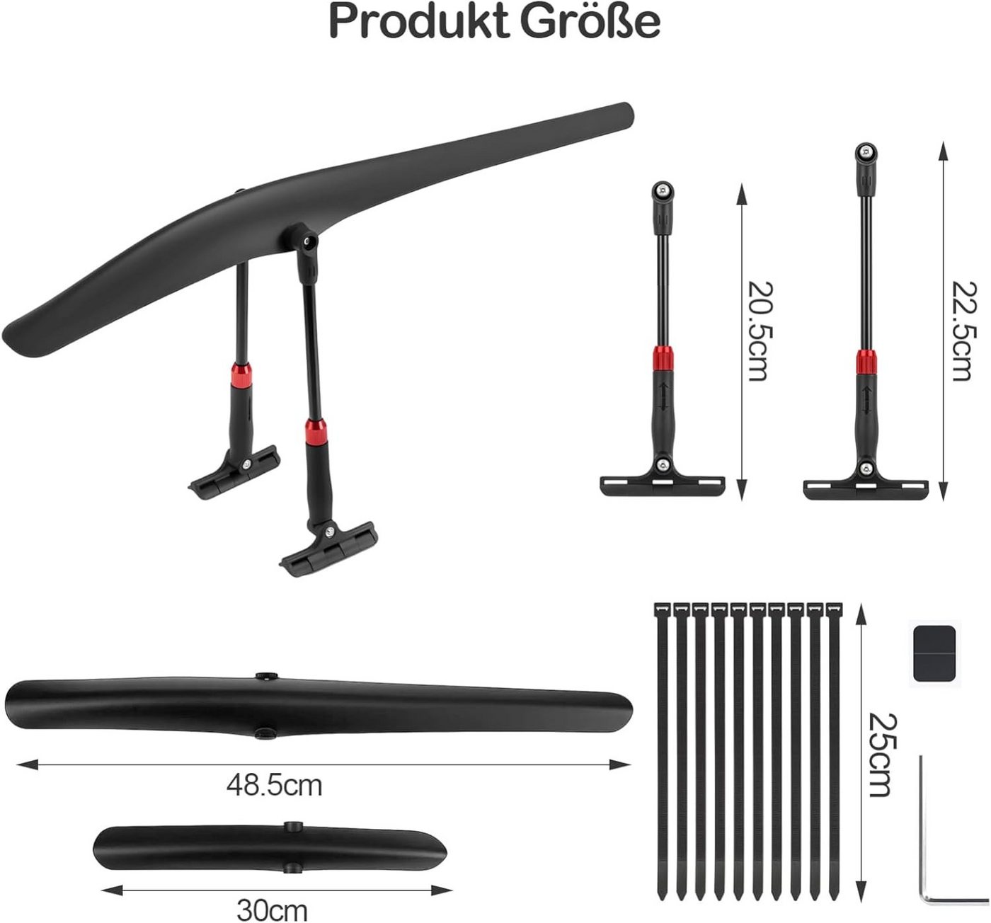 Youyijia Schutzblech Professionelles Fahrrad Schutzblech Set 24-29 Zoll Universeller Bild 3