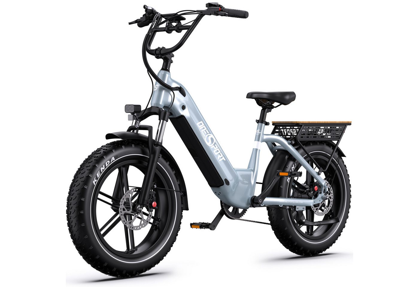 Onesport E-Bike Cityrad herren Elektrofahrrad 20× 4.0 Zoll 18AH 48V 864WH damen E-MBT, 7 Gang Shimano, Kettenschaltung (Shimano 7-Gang), Heckmotor, 864 Wh, Cityrad 7 Gang Shimano, hydraulischen Scheibenbremse, Kettenschaltung Bild 3