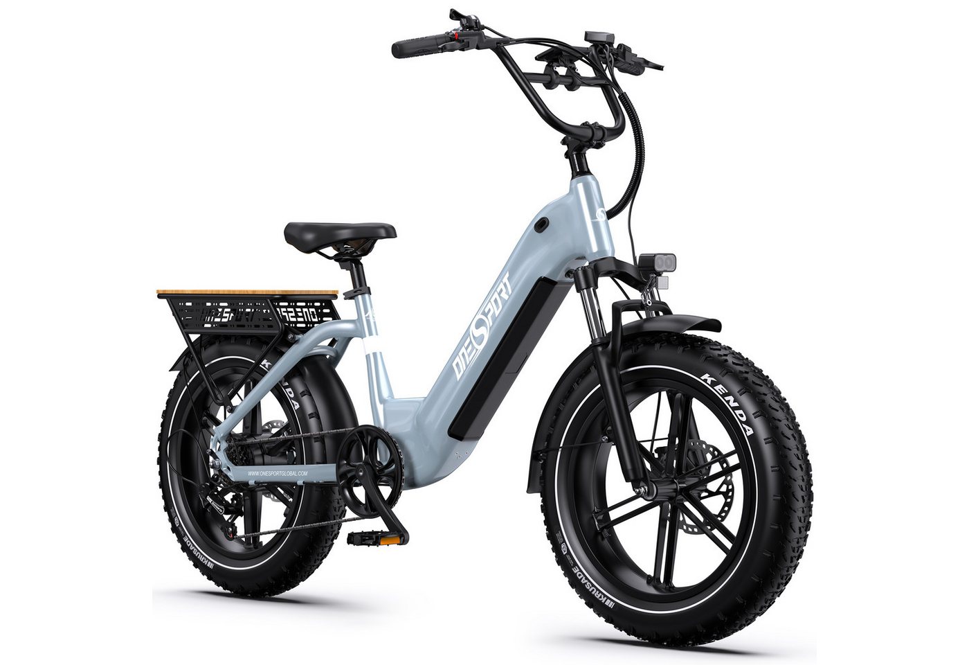 Onesport E-Bike Cityrad herren Elektrofahrrad 20× 4.0 Zoll 18AH 48V 864WH damen E-MBT, 7 Gang Shimano, Kettenschaltung (Shimano 7-Gang), Heckmotor, 864 Wh, Cityrad 7 Gang Shimano, hydraulischen Scheibenbremse, Kettenschaltung Bild 5