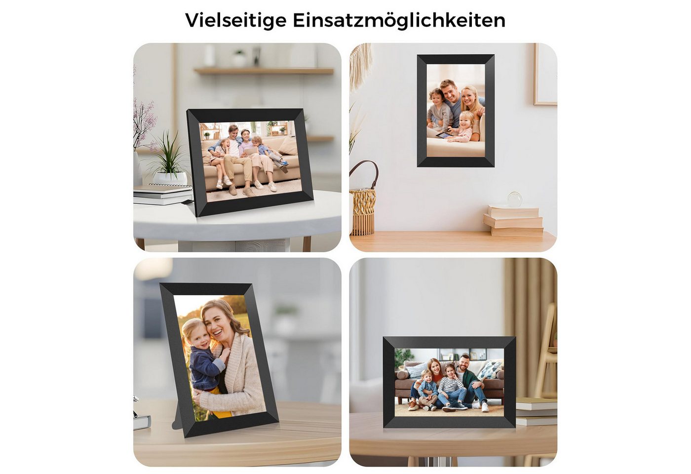 AKKEE 10,1 " Elektronischer Fotorahmen mit WiFi-Fotoübertragung Digitaler Bilderrahmen (1280x800 Pixel, 32 GB, 32GB) Bild 5
