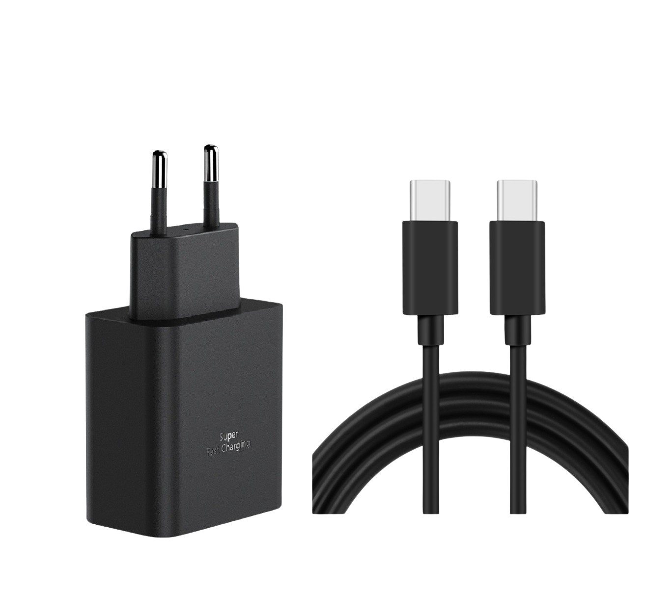 Ventarent 45W USB-C Schnellladegerät mit Ladekabel für Apple iPhone 17/16/15 USB-Ladegerät (3000 mA, Set, 2-tlg., 45W Netzadapter + USB-C Ladekabel (1m), Fast Charge, Power Delivery (PD), PPS)