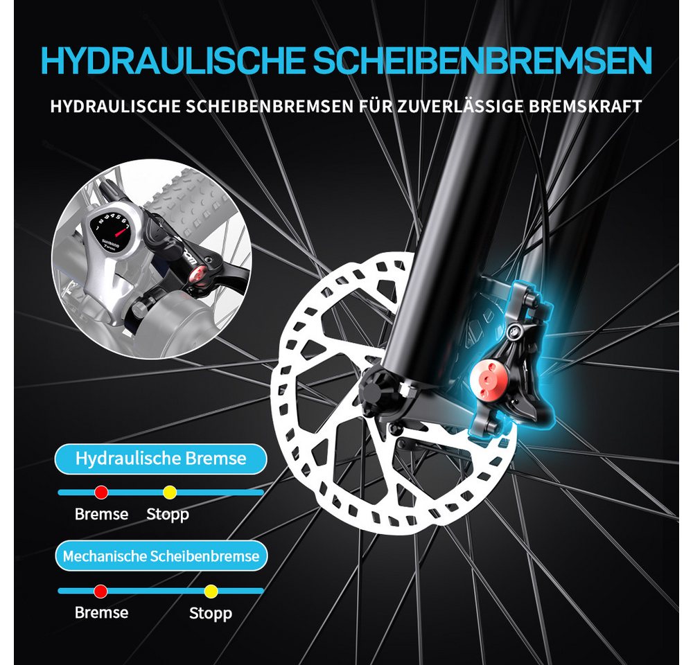 DUOTTS E-Bike Cityrad herren Elektrofahrrad 48V 37,5AH cityrad 29 Zoll damen 65Nm, Pedelec, 21 Gang, Kettenschaltung, Heckmotor, 1800 Wh, MTB E Mountainbike Pedelec Snowbike für Damen u. Herren Bild 5