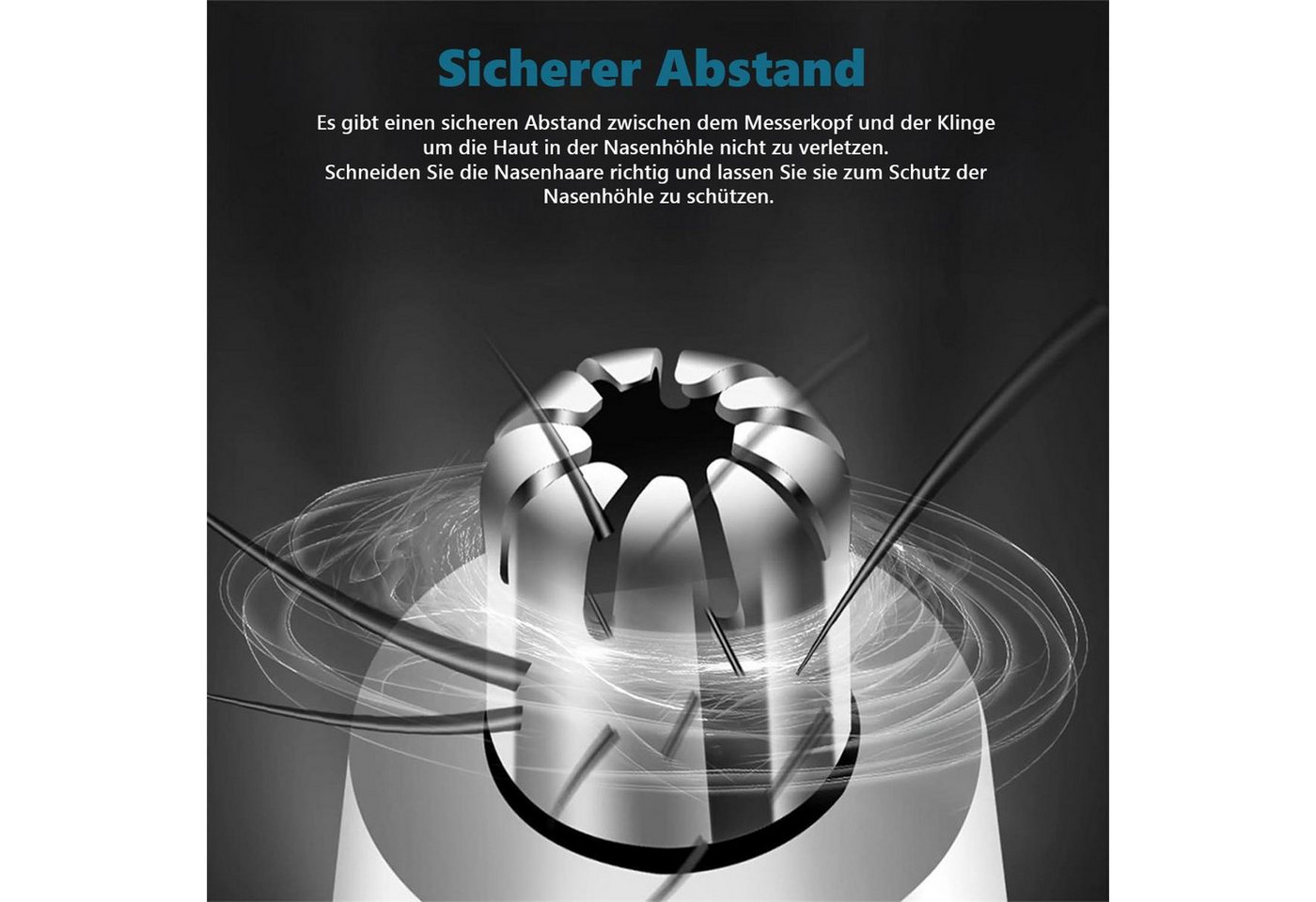 FELIXLEO Elektrogesichtshaarentferner Nasenhaartrimmer für Ohren und Gesichtshaare batteriebetrieben Bild 4