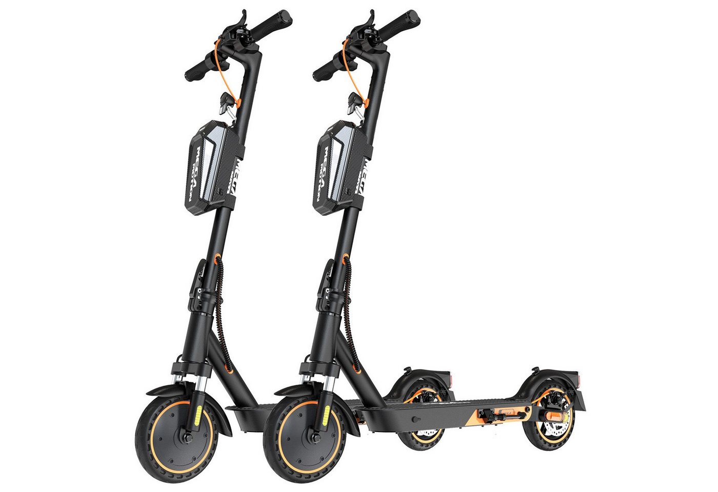 Mega Motion E-Scooter 8.5 Zoll Elektroroller 400W Motor, Max.35km mit Straßenzulassung ABE, 20 km/h, (Mit Schutzblechen und Aufbewahrungstasche), 2 Stoßdämpfer mit Tasche, APP, 15kg, für Erwachsene Bild 2