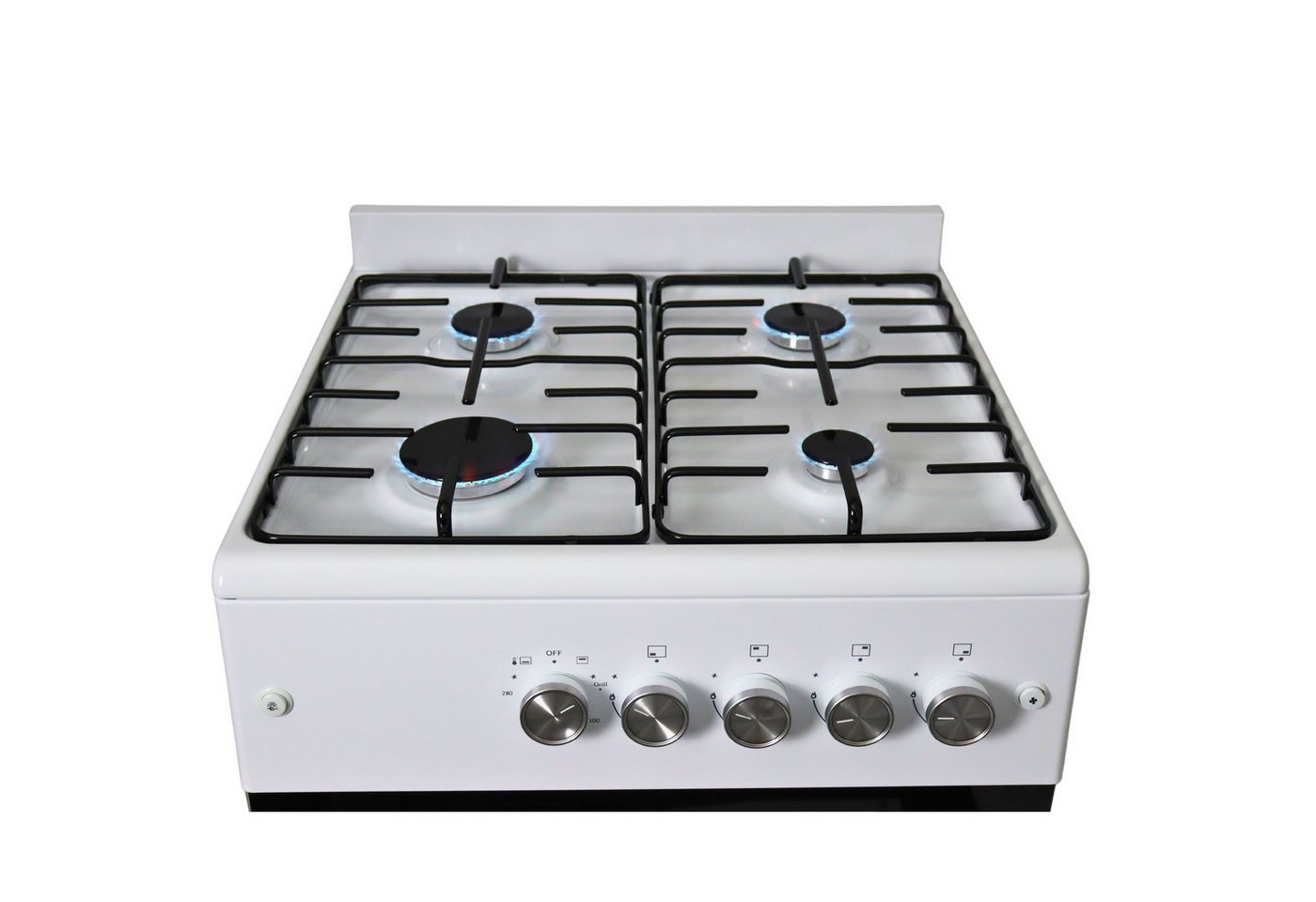 Gasline Gas-Standherd Gasbackofen mit Thermostat SHGG6060FG, weiß, Vollzündsicherung, 60 cm Breit, Grill, Umluft, LPG/Erdgas Bild 5