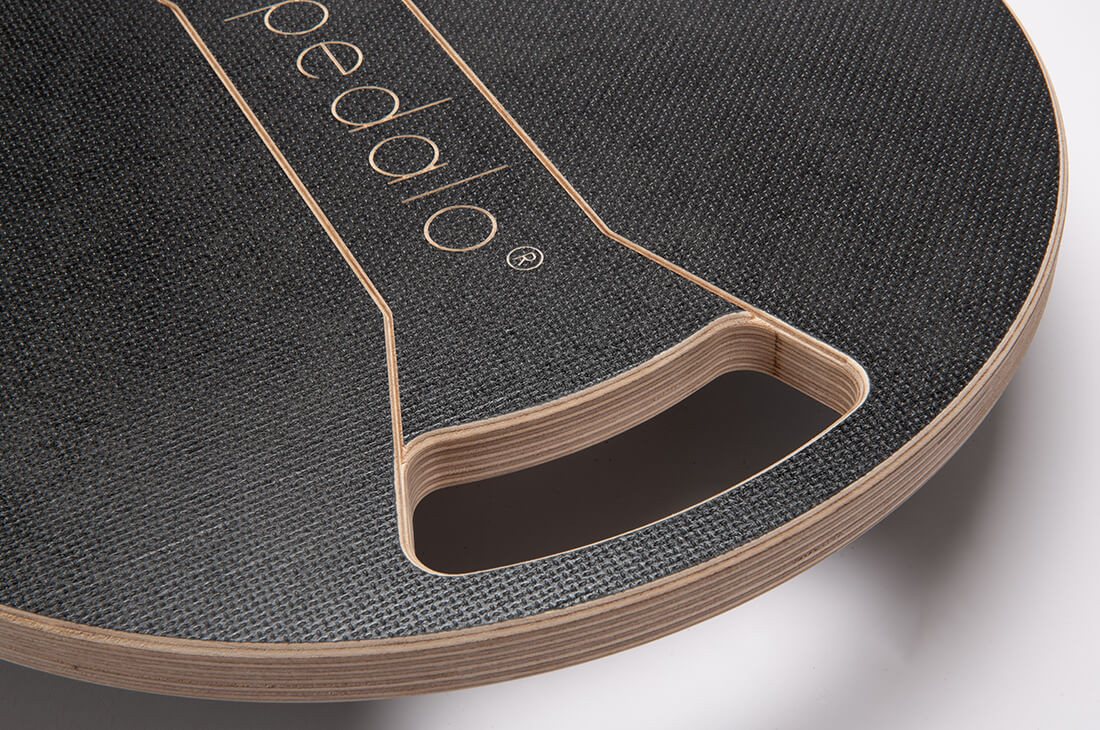 pedalo® Balancekreisel Balance-Board Single 380 I Gleichgewicht I Koordination I Reaktion, Antirutsch-Beschichtung, inkl. Antirutsch-Matte und Griffe Bild 2
