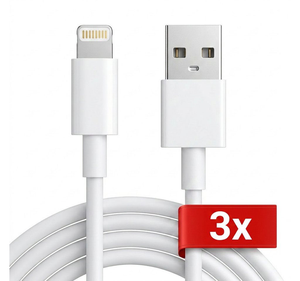 Futurea USB-A auf Lightning iPhone Ladekabel Lightning Kabel Lightningkabel 1m Lightningkabel, Lightning, USB Typ A, Lightning, USB Typ A, für iPhone 14/13/12/11/X/8/7/6, iPad, iPod & AirPods Bild 5