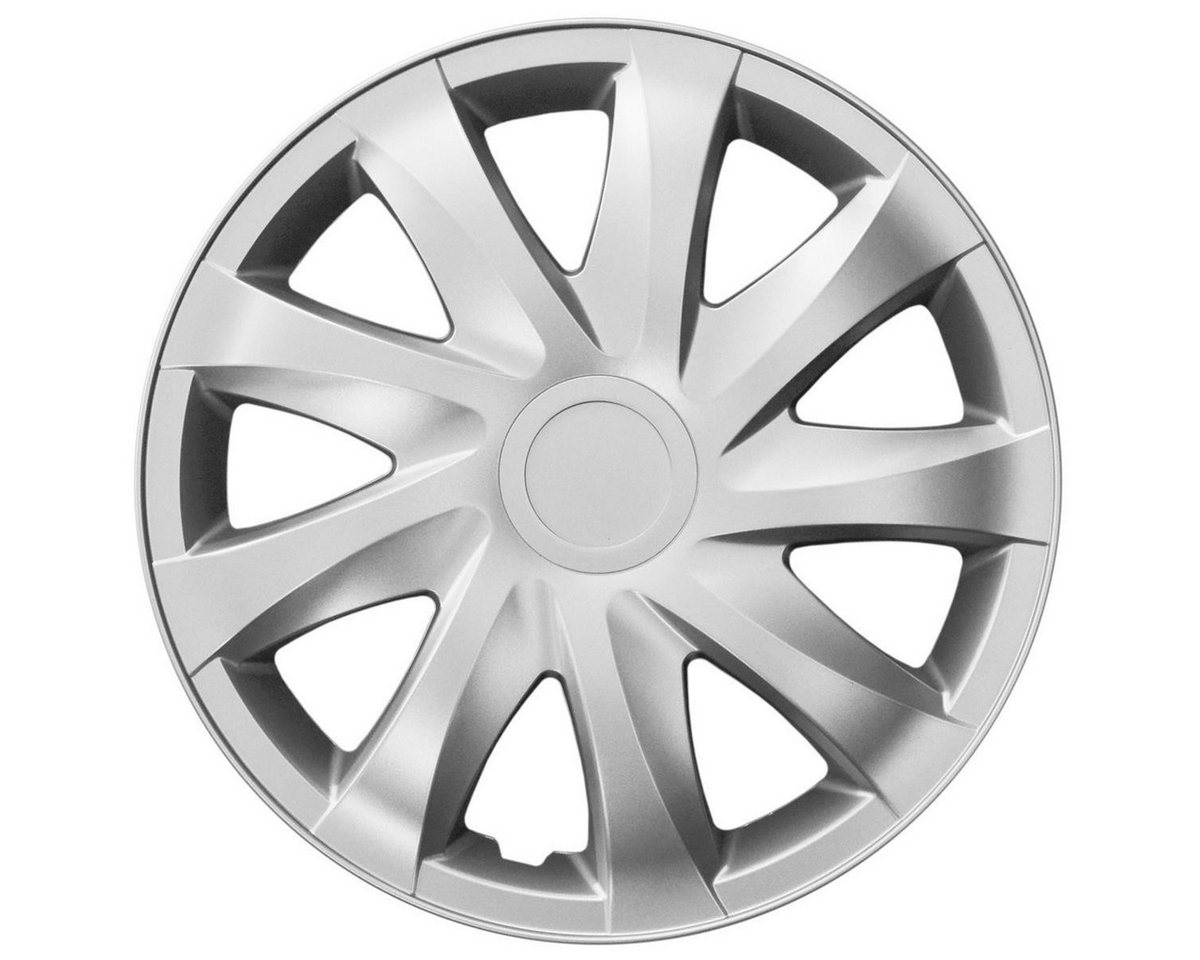 NRM Radkappe DRACO 16 Zoll in Silber, 16 in Zoll, (4-St) Radzierblenden für Stahlfelgen Radkappen Satz 4er Set 16