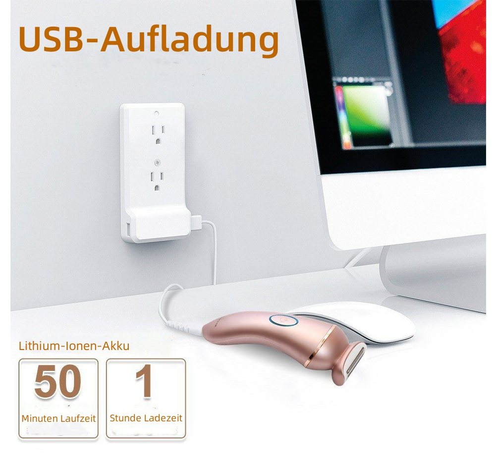 Scttomon Elektrokörperrasierer SK-517, Aufsätze: 1, Damenrasierer, Epilierer, 2 in 1 Rosa Bild 3