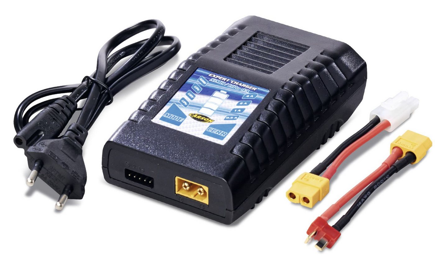 CARSON Carson Expert Charger 4A Ladegerät NiMH LiPo Akkus m. XT60 und T-Plug RC-Ladegerät