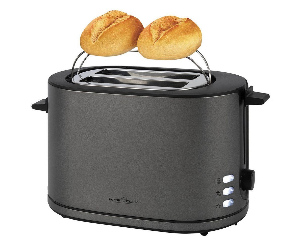 ProfiCook Toaster PC-TA 1291, Toaster 2 Scheiben mit Brötchenaufsatz, 900W Bild 4