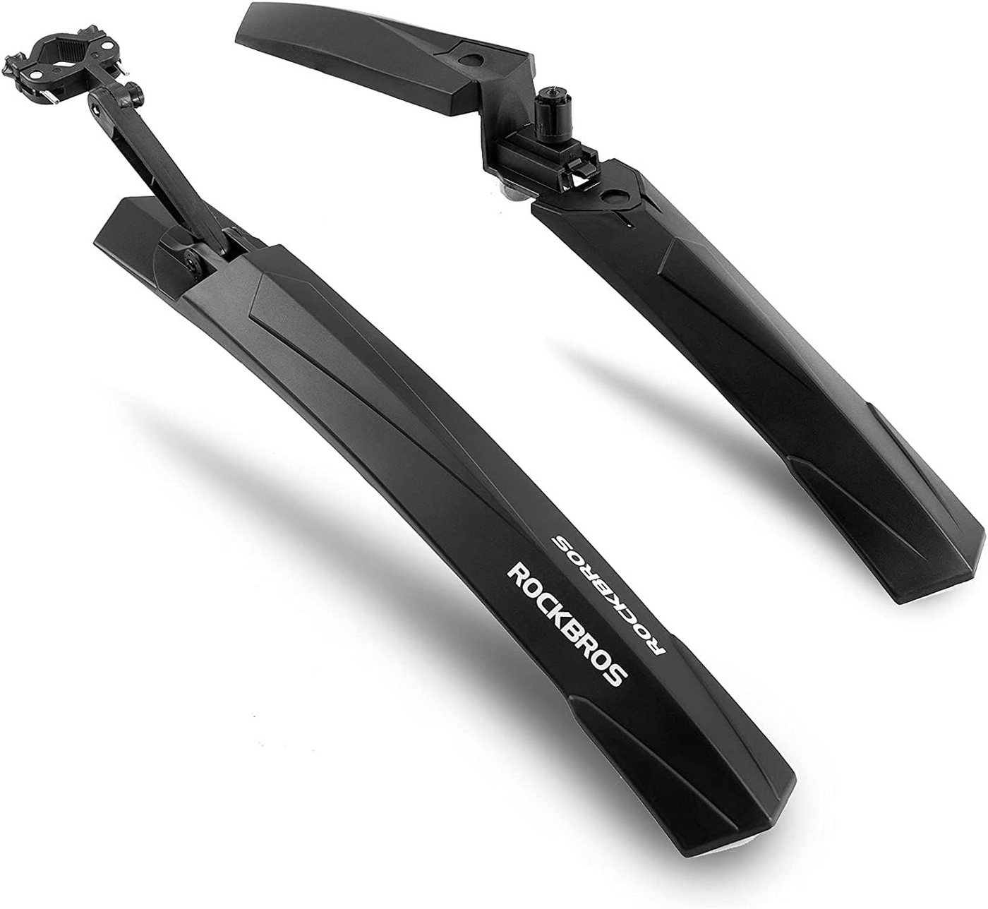 ROCKBROS Schutzblech Schutzblech Set Spritzschutz MTB (Geeignet für 26 Zoll, für Fahrräder, Mudguard, Schwarz), Vorne und Hinten Bild 2