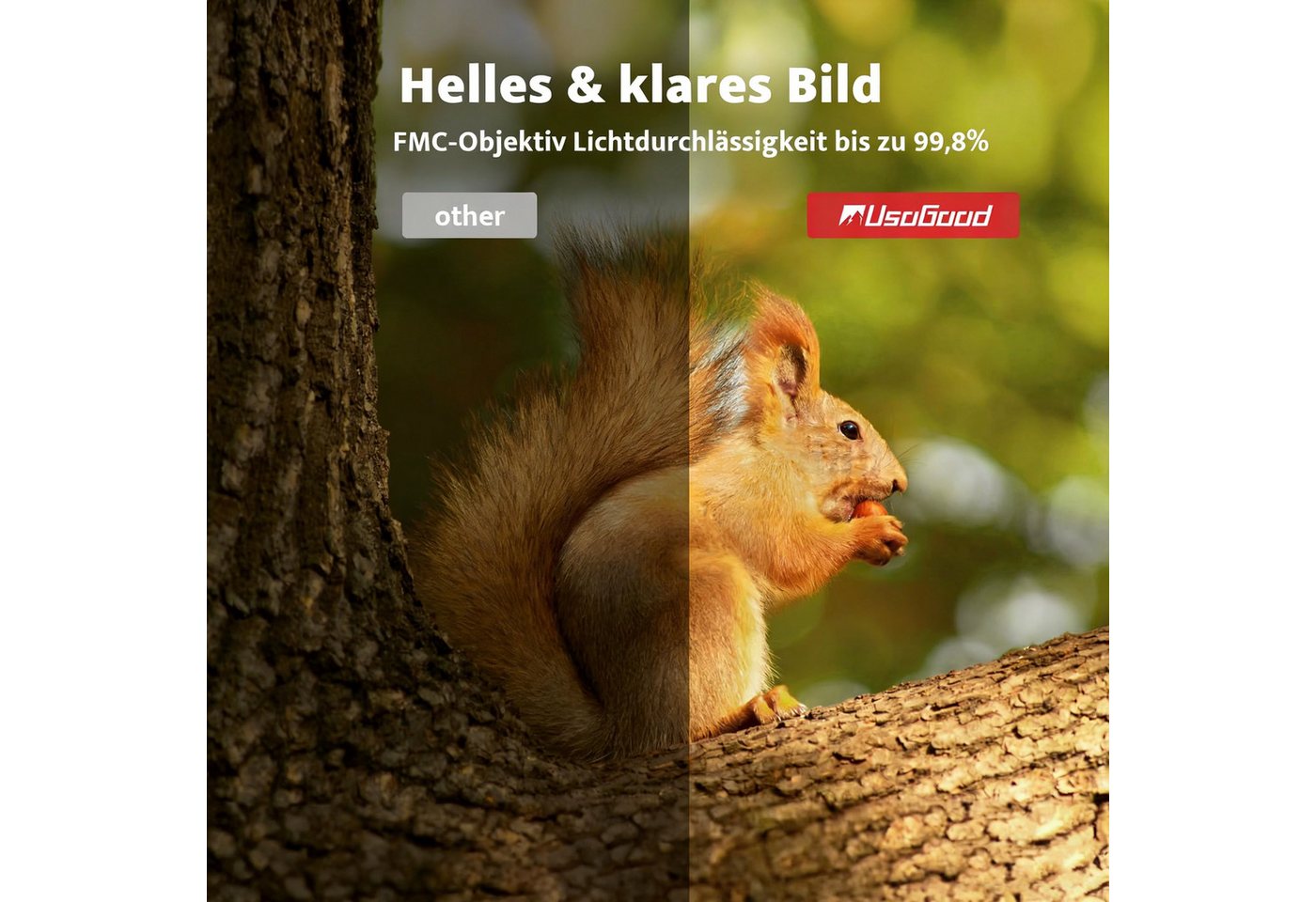 Usogood Fernglas 12x50 HD Kompakte Ferngläser wasserdicht für Jagd Fernglas (für Vogelbeobachtung, Jagd, Sightseeing, Sport und Konzerte, Reisen) Bild 2