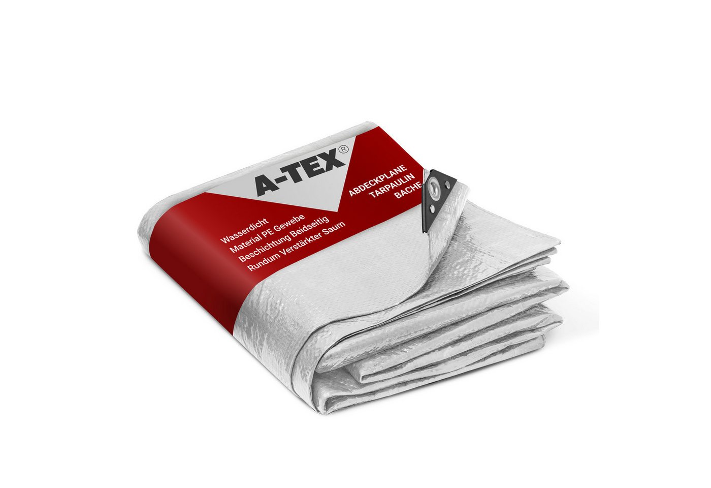 A-TEX® Schutzplane Abdeckplane Gewebeplane Plane mit Ösen 90 g/m² weiß 3 x 4 m Bild 3