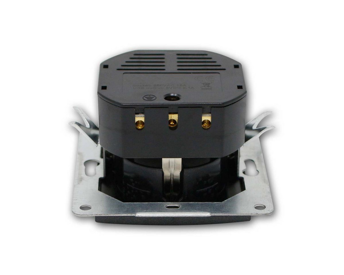 McPower FLAIR Schutzkontakt-Steckdose mit 2x USB, oRahmen USB-Kabel Bild 2