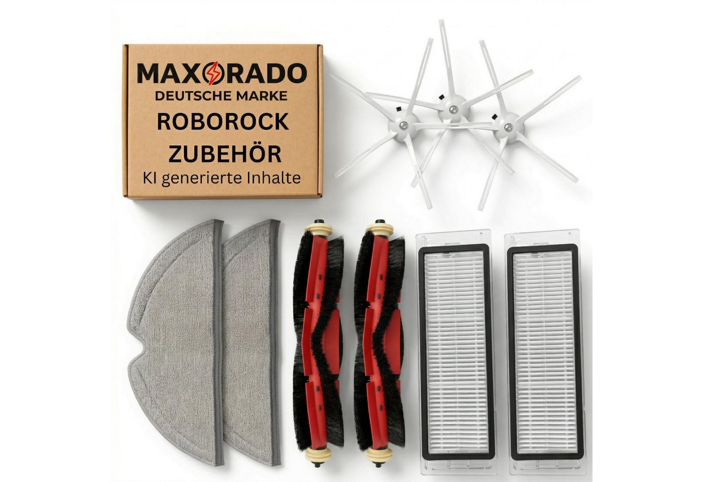 Maxorado Saugroboter Zubehör-Set Zubehör Set passend für Roborock S4 S5 MAX S6 Pure E2 E3 E4 E5 Q5, Zubehör für Saugroboter Bodenwischer, Für Xiaomi C1 Staubsaugerroboter Staubsauger Ersatzteile Bild 5