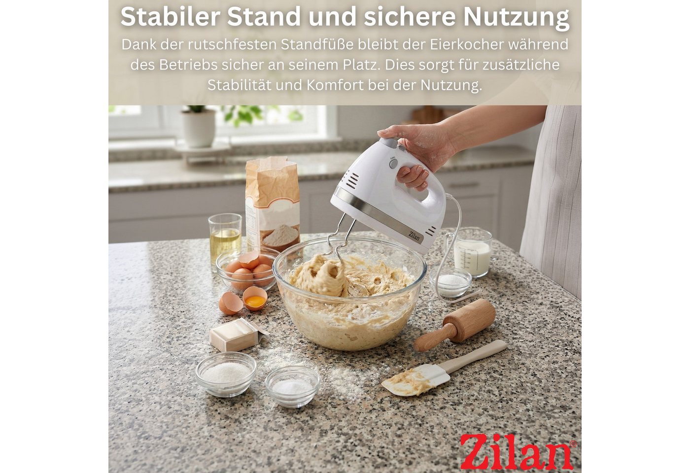 Zilan Handmixer ZLN-2945, Leiser Betrieb Bild 2