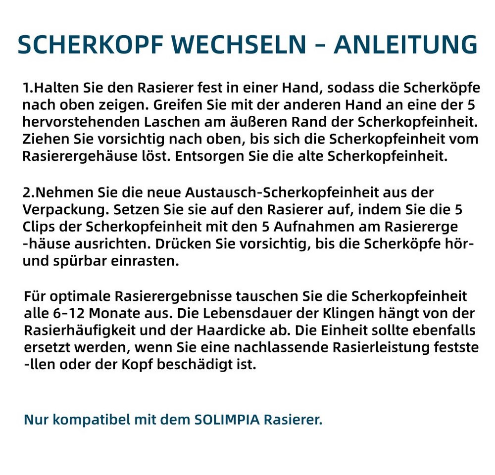 SOLIMPIA Ersatzscherkopf HT-935/FK-8750 Bild 3