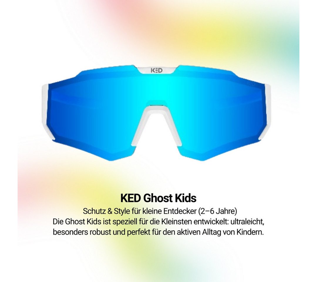 KED Fahrradbrille Ghost Kids Fahrradbrille, Ultraleicht, Stoßfeste Polycarbonat-Gläser, UV-Schutz, Alter 2-6 Jahre Bild 2