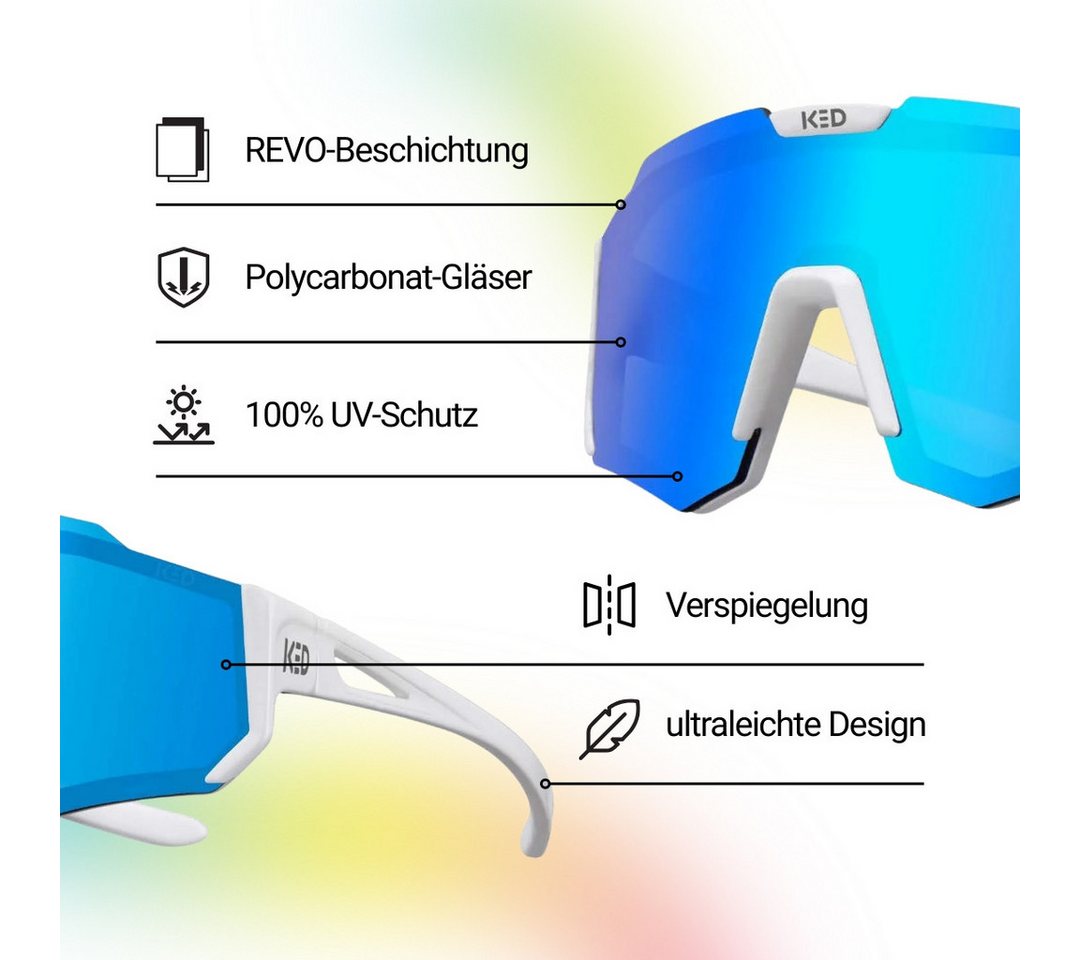 KED Fahrradbrille Ghost Kids Fahrradbrille, Ultraleicht, Stoßfeste Polycarbonat-Gläser, UV-Schutz, Alter 2-6 Jahre Bild 3