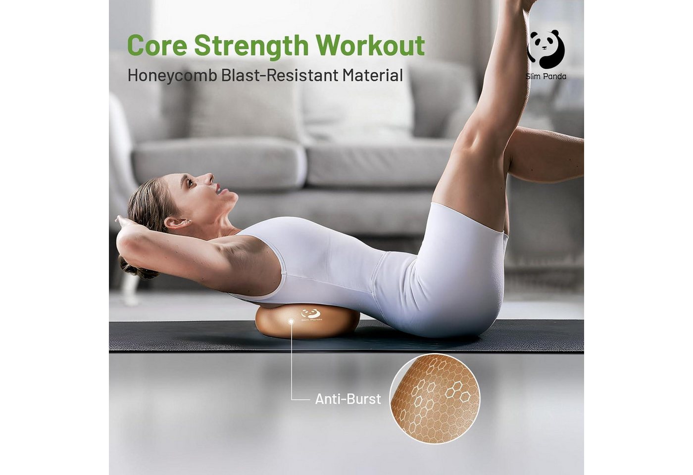 LuxusKollektion Gymnastikball Gymnastikball 23cm klein Pilates Yoga aufblasbar Roségold Bild 3