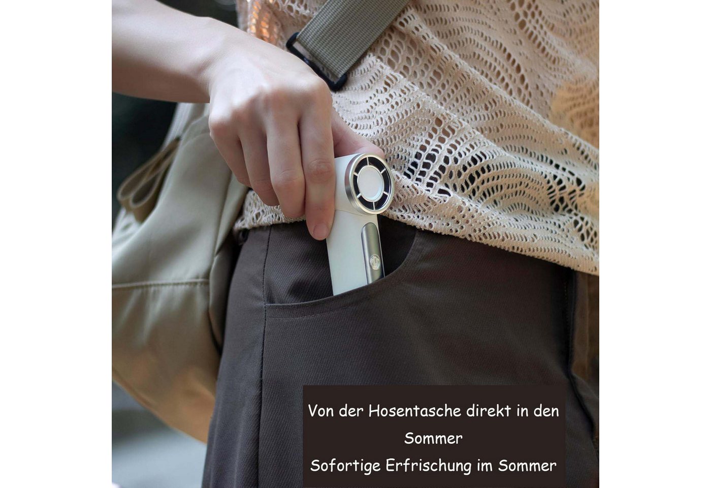 nsihing Mini USB-Ventilator Handventilator Tragbar Leise Starker Wind Mini Fan Bild 3