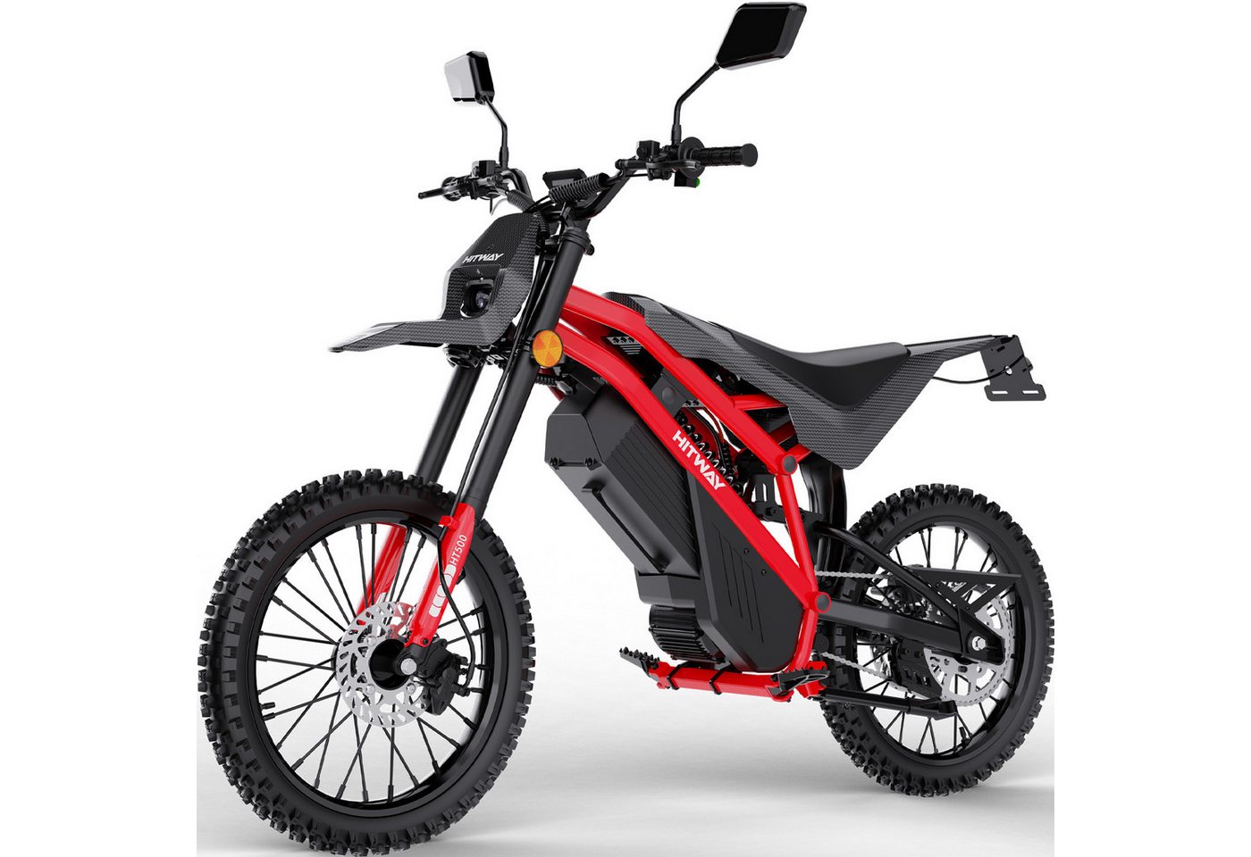 HITWAY E-Motorrad HT500 Elektro Motorrad (EEC L1e-B), 60V 27Ah, Hydraulikscheibenbremsen, 4000 W, 45 km/h, 238 Nm Rad-Drehmoment, 45–60 km Reichweite, Seitenständer-Abschaltung Bild 4