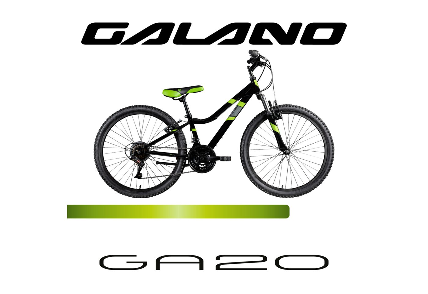 Galano Mountainbike GA20, 21 Gang Saiguan, Kettenschaltung, Jugendfahrrad 24 Zoll Mountainbike 130-145 cm 21 Gänge Mädchen Jungen Bild 4