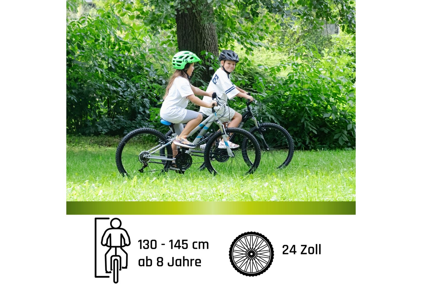 Galano Mountainbike GA20, 21 Gang Saiguan, Kettenschaltung, Jugendfahrrad 24 Zoll Mountainbike 130-145 cm 21 Gänge Mädchen Jungen Bild 5