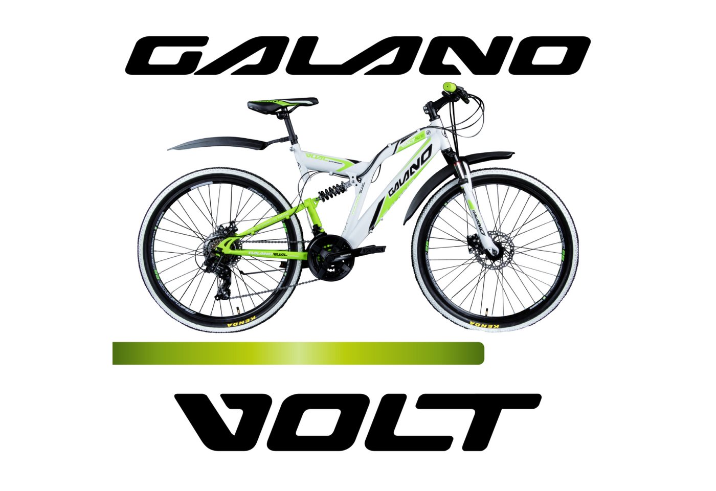 Galano Mountainbike Volt DS, 21 Gang, Kettenschaltung, 26 Zoll Jugendfahrrad MTB Fully ab 160 cm für Mädchen und Jungen