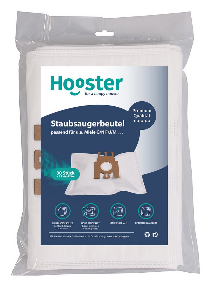Hooster Staubsaugerbeutel 30 Stück für Miele S8360 / S 8360 Powerline, /Ecoline Beutel inkl. Microfilter Bild 3