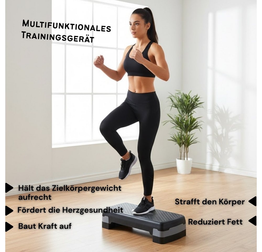 Endless Stepper Aerobic-Übung höhenverstellbar mit 2, ABS-Kunststoff, Für Unisex (1 Aerobic Stepper, Non Slip Surface), für Zuhause, Übung Workout-Plattform Bild 3