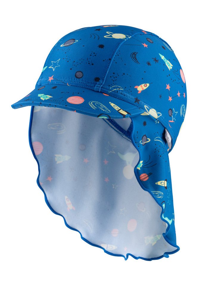 Sterntaler® Badekappe UV-Schutz 50+ Bademütze mit Nackenschutz Weltraum (1 St)