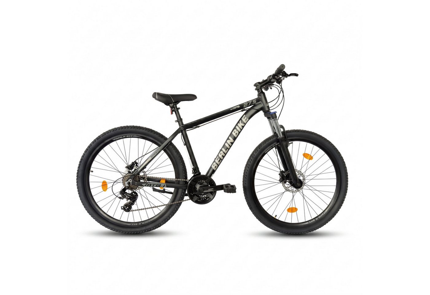 BERLIN BIKE Mountainbike MTB1 Serien-Komplettset 26/27,5/29 Zoll mit Shimano-Ausstattung, 21 Gang Shimano FD-TZ500/RD-TY300D Schaltwerk, Kettenschaltung, (Shimano Kurbel, Dacron Hydraulische Scheibenbremsen, Aluminiumrahmen), mit hydraulischen Scheibenbremsen Bild 3