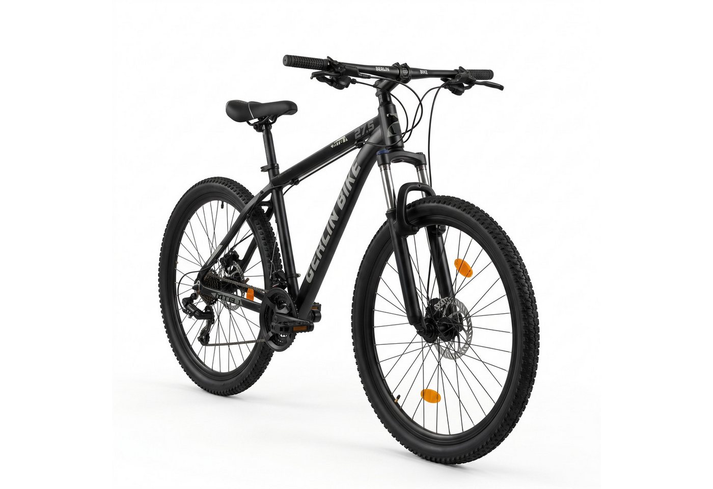 BERLIN BIKE Mountainbike MTB1 Serien-Komplettset 26/27,5/29 Zoll mit Shimano-Ausstattung, 21 Gang Shimano FD-TZ500/RD-TY300D Schaltwerk, Kettenschaltung, (Shimano Kurbel, Dacron Hydraulische Scheibenbremsen, Aluminiumrahmen), mit hydraulischen Scheibenbremsen Bild 4