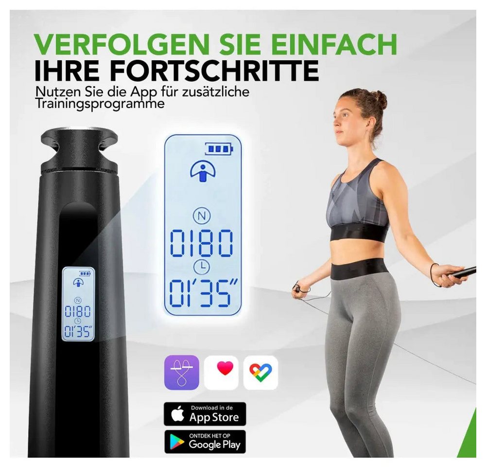 Sport-Knight® Springseil Bluetooth Springseil mit LCD und App, 4 Modi, verstellbar, HIIT Bild 4