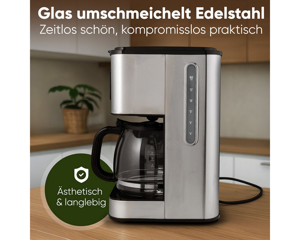 ProfiCook Filterkaffeemaschine PC-KA 1299, Filterkaffeemaschine mit Glas-Kanne, 14 Tassen Bild 5