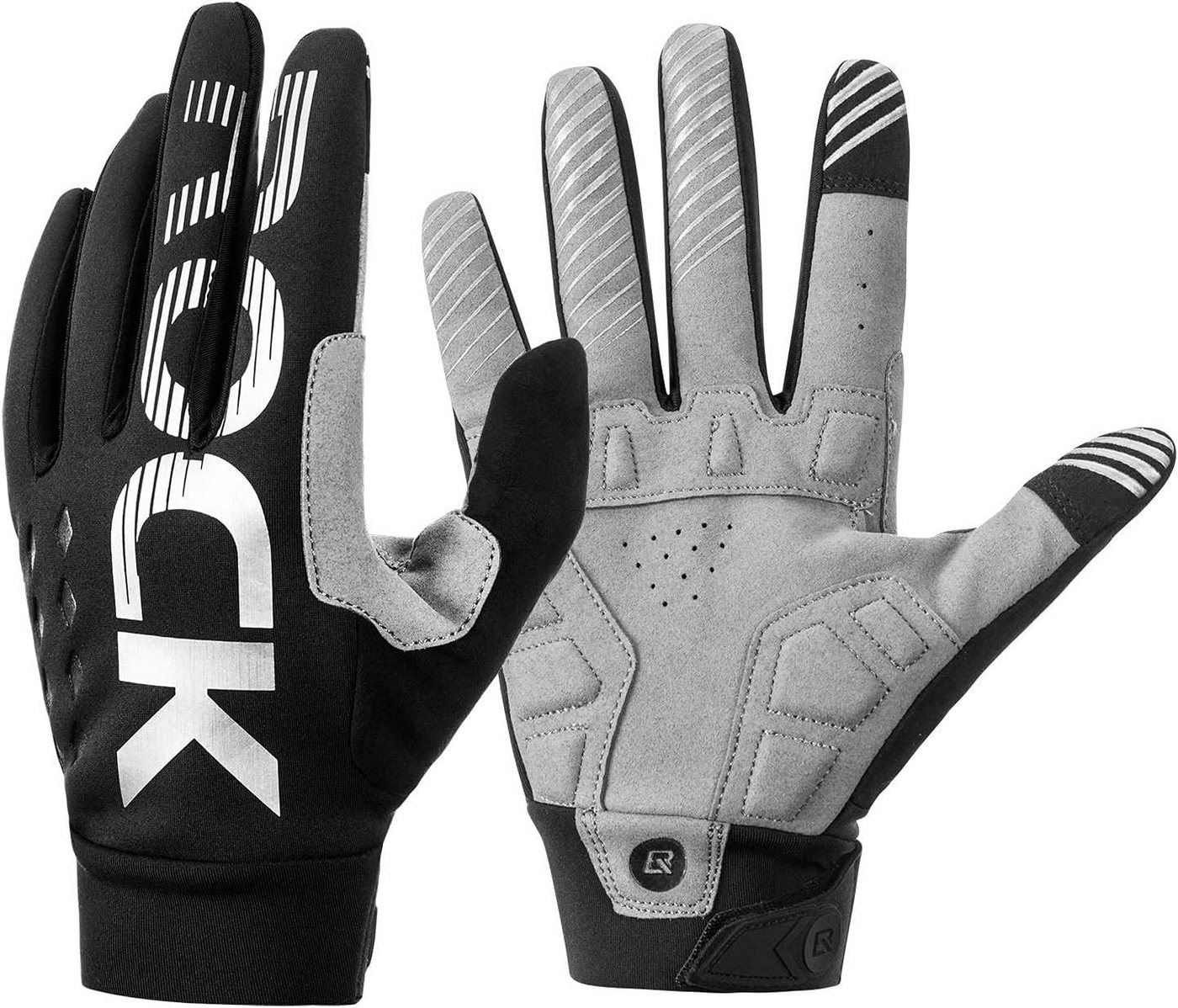 ROCKBROS Fahrradhandschuhe Handschuhe für Frühling Herbst Winddicht Stoßfest Touchscreen (1-St) Vollfinger Handschuhe für Outdoor-Sports Laufen, Damen Herren