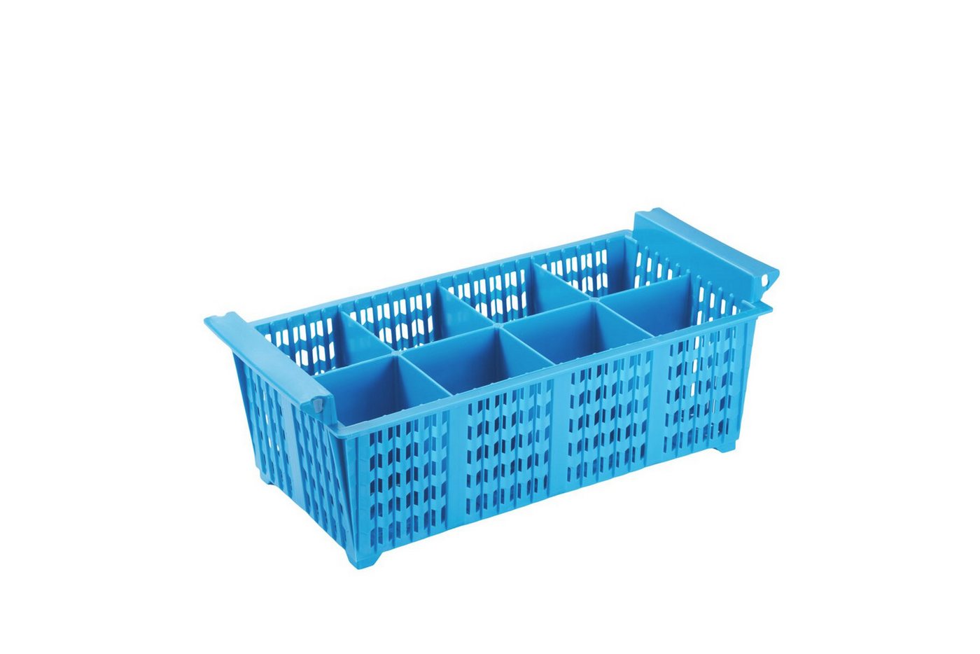 GastroHero Geschirrspüleinsatz Besteckkorb 8 Fächer Blau 89x89 mm Spülkorb Gastronomie, optimale Besteckorganisation für professionelle Spülküchen