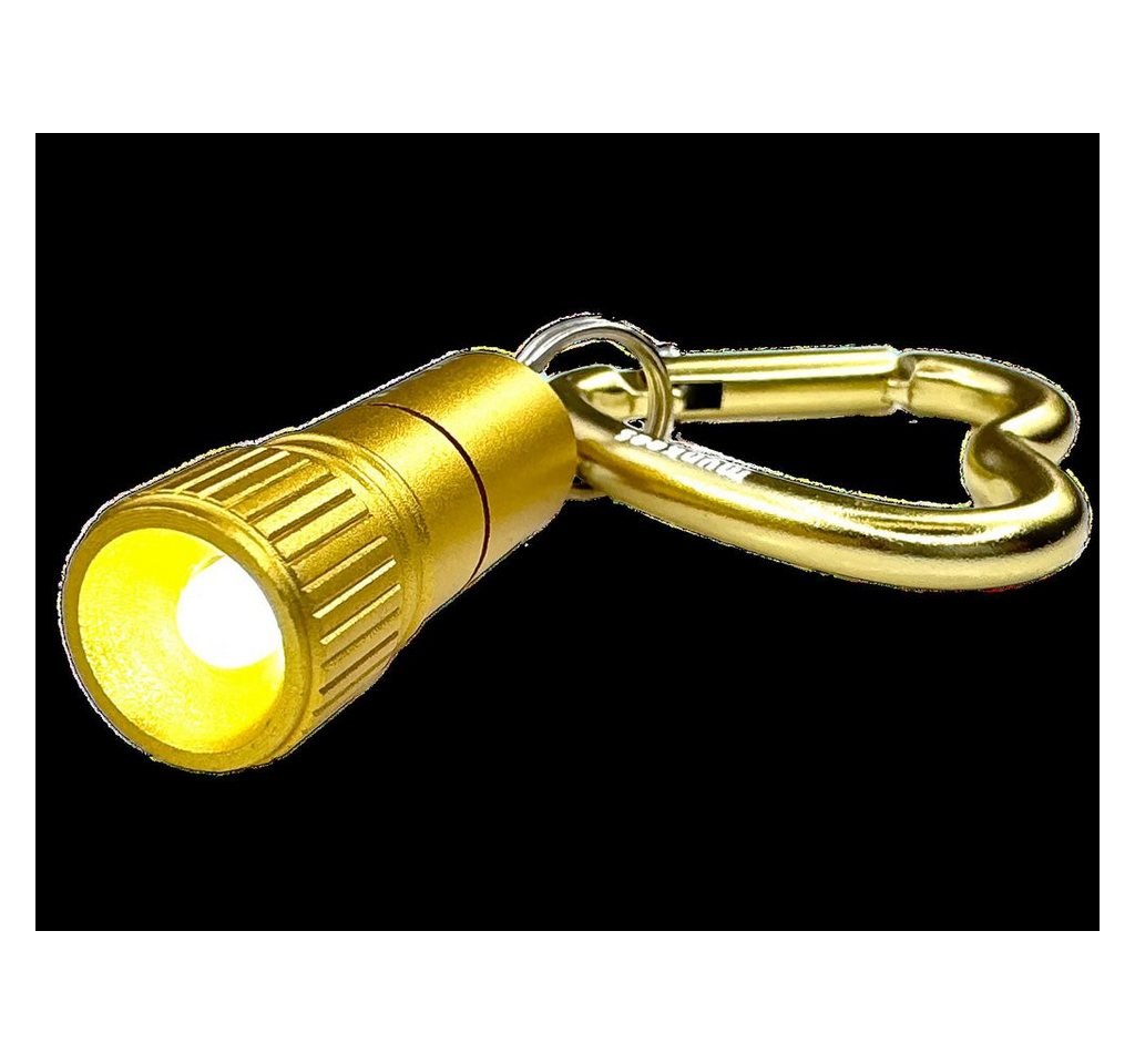 Munkees Taschenlampe Mini LED-Leuchte mit Herz-Karabiner, gold (Einzelartikel, 1-St), kompakt, leicht, Karabiner
