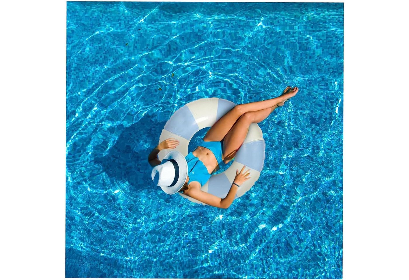 FELIXLEO Inflatable SUP-Board Schwimmring Erwachsene Aufblasbar Luftmatratze Schwimmreifen, (1 tlg)