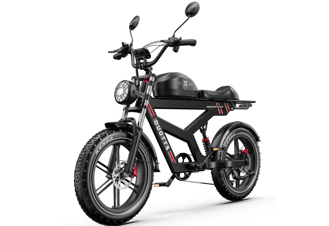 DUOTTS E-Bike max140km, APP-Sicherheit 1404wh 20×4,0 Zoll Fat-Tires 7-Gang Unisex, Kettenschaltung, Heckmotor, 1404 Wh, APP-Steuerung 1404wh Elektrofahrrad max140km Bild 4
