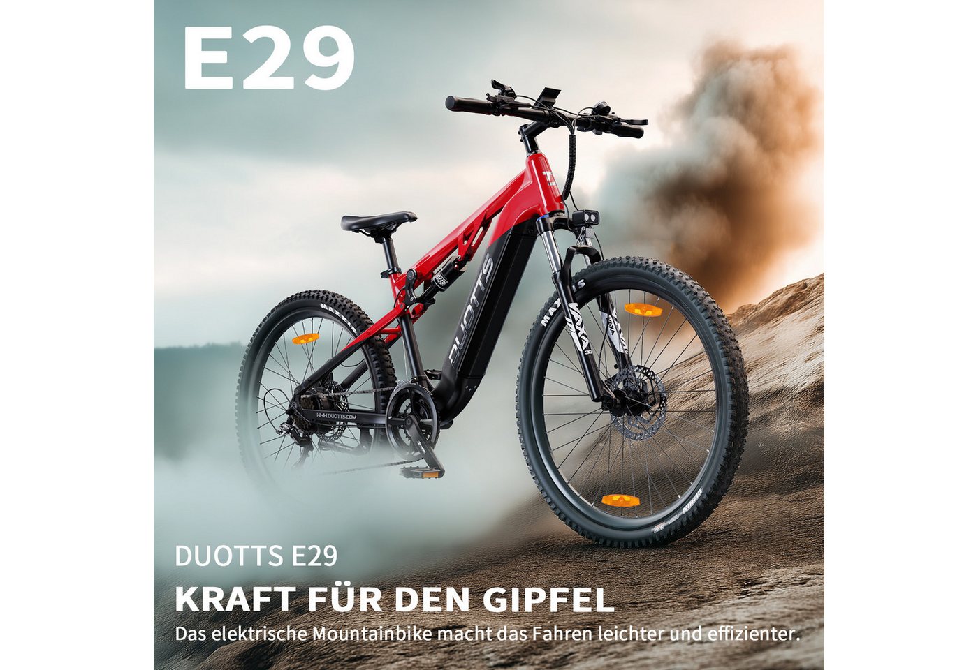 DUOTTS E-Bike Cityrad E29 herren Elektrofahrrad 648WH 27.5 Zoll damen 48V 13.5AH 50Nm, 14 Gang Shimano Shimano Schaltwerk, Kettenschaltung, Heckmotor, 648 Wh, IPX4, max. Steigung 20–30°, max. Belastung 150 kg Bild 2