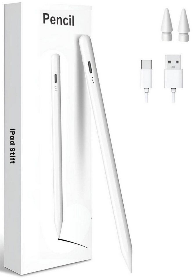 StellarLuma Eingabestift Eingabestift für iPad Schnellladen USB-C für Apple iPad Gen: 2018-2014 (Sylus Pencil wiederaufladbar, USB Pencil für iPad, Ersatzspitze, USB-C Ladekabel) Geeignet für alle iPad Modelle von 2018 - 2024 inklusive Ersatzspitze Bild 3