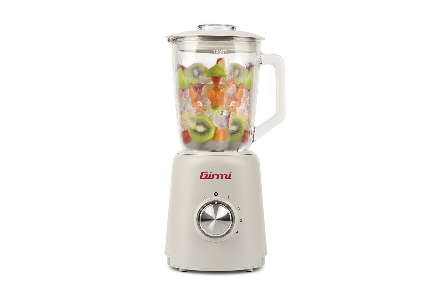 Girmi Standmixer FR9301, 1000 W, 4 Stufen, 1,5 l Glaskrug, 6 Edelstahlklingen, Eiscrusher, Pulse Bild 3