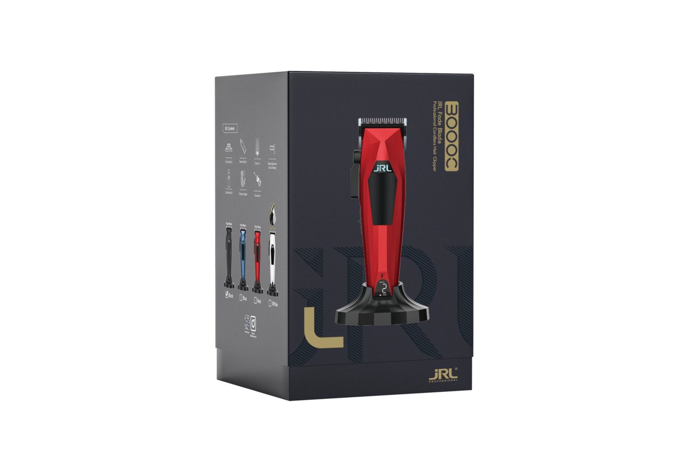 JRL Haarschneider JRL 3000C Hair Clipper, Enthält Clipper, Ladedock, 6 Aufsteckkämme, Bürstenloser HochleistungsmotoR